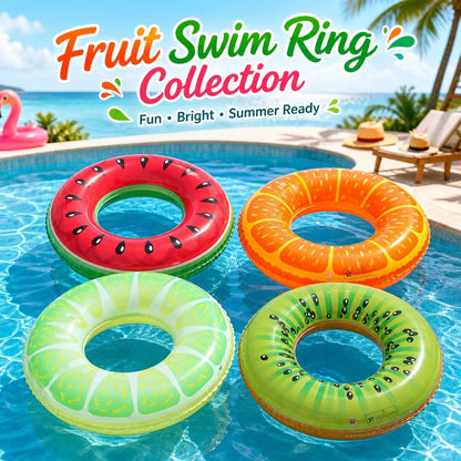 1PC Fruit Pool Float, Watermelon Swim Tube Ring, Inflatable Swim Pool Party Inner Tube Summer Pool Toy for Fun - My Store
