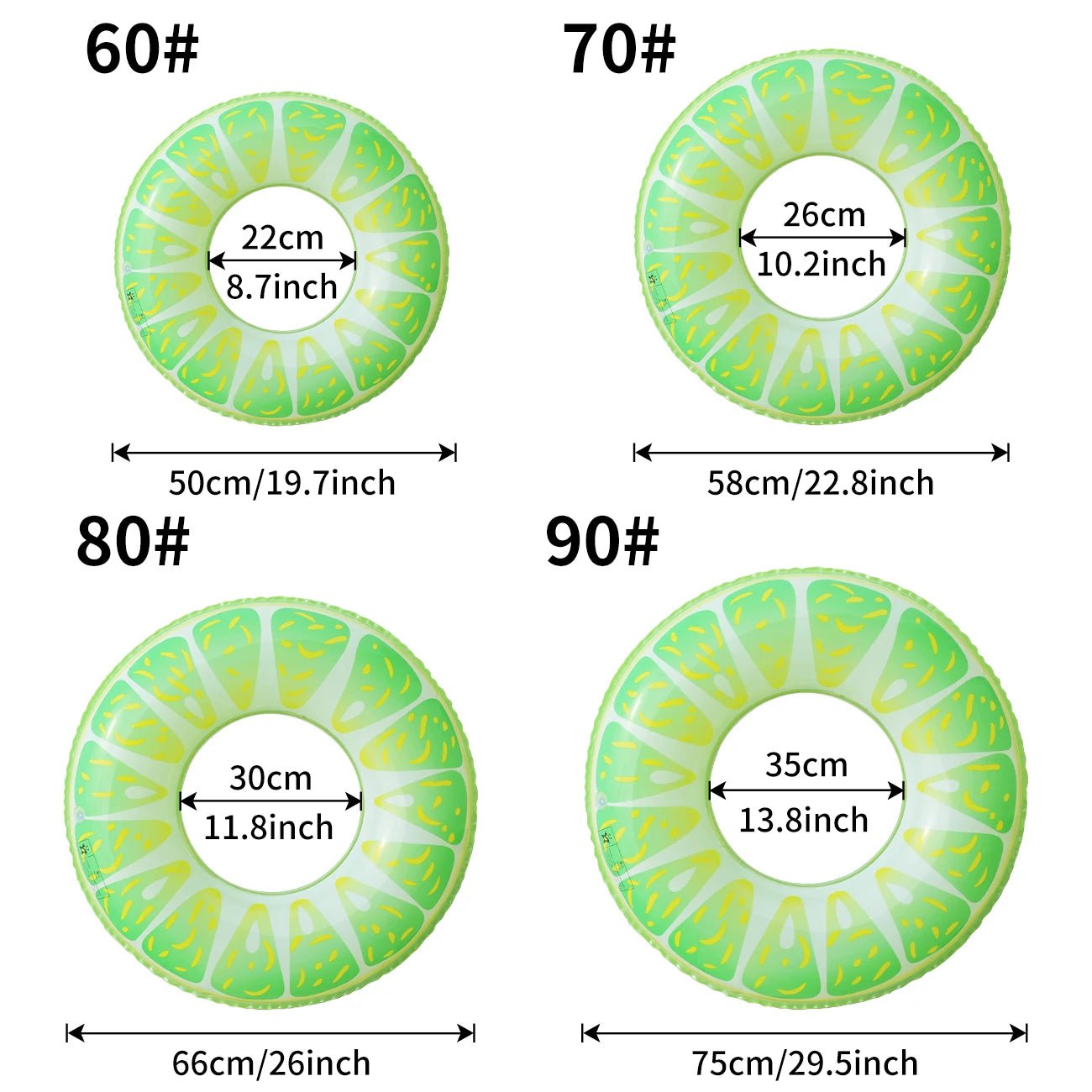 1PC Fruit Pool Float, Watermelon Swim Tube Ring, Inflatable Swim Pool Party Inner Tube Summer Pool Toy for Fun - My Store