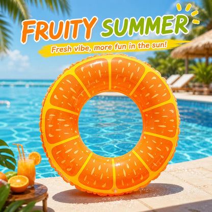 1PC Fruit Pool Float, Watermelon Swim Tube Ring, Inflatable Swim Pool Party Inner Tube Summer Pool Toy for Fun - My Store