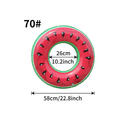 1PC Fruit Pool Float, Watermelon Swim Tube Ring, Inflatable Swim Pool Party Inner Tube Summer Pool Toy for Fun - My Store