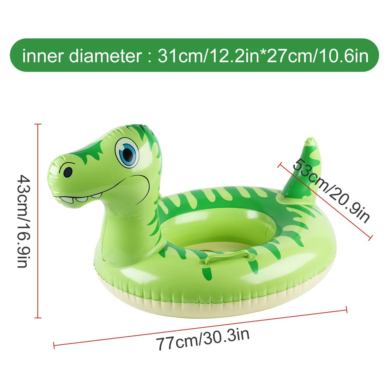 1PC Inflatable Animal Pool Float, Dinosaur Unicorn Swim Ring with Handle, Summer Water Toy Swimming Pool Accessories - My Store