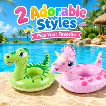 1PC Inflatable Animal Pool Float, Dinosaur Unicorn Swim Ring with Handle, Summer Water Toy Swimming Pool Accessories - My Store