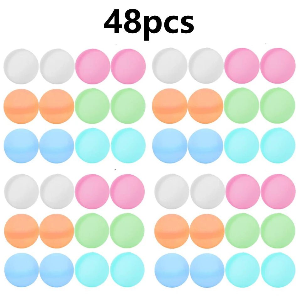 6-60P New Reusable Water Balloons Refillable Water Balloon Quick Fill Self Sealing WaterBomb Splash Balls Swimming Pool - My Store