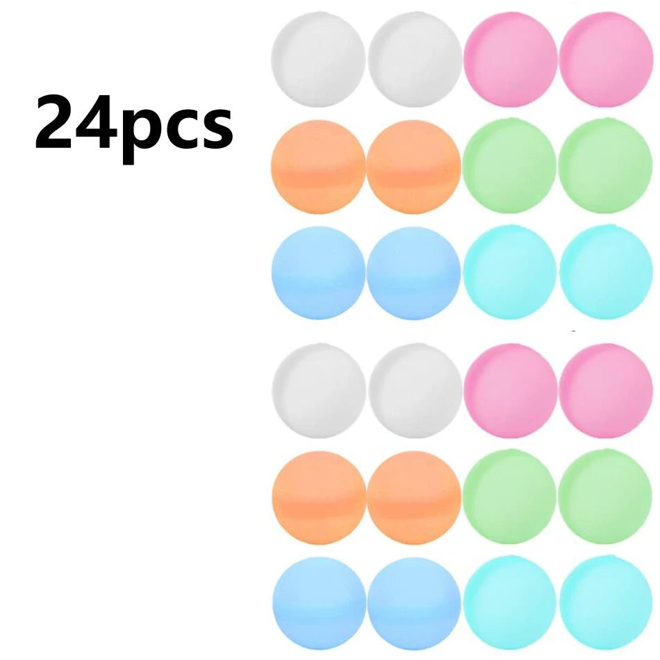 6-60P New Reusable Water Balloons Refillable Water Balloon Quick Fill Self Sealing WaterBomb Splash Balls Swimming Pool - My Store