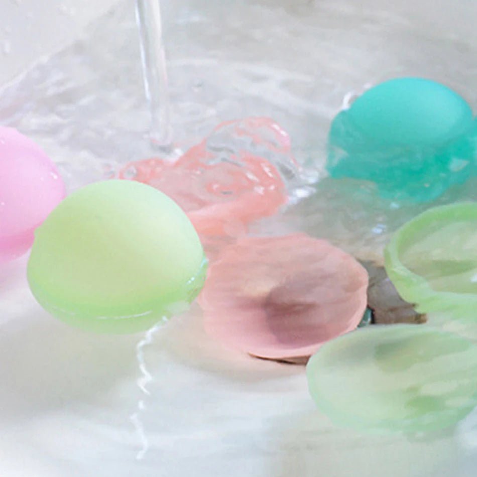 6-60P New Reusable Water Balloons Refillable Water Balloon Quick Fill Self Sealing WaterBomb Splash Balls Swimming Pool - My Store