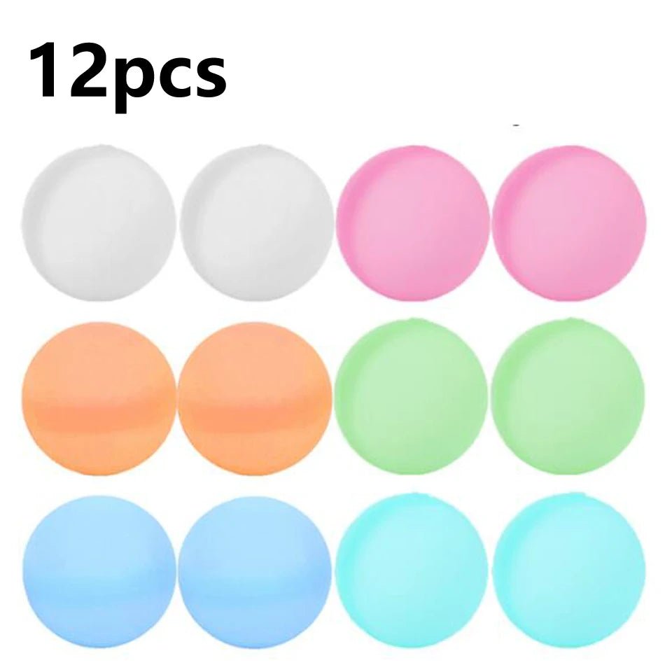 6-60P New Reusable Water Balloons Refillable Water Balloon Quick Fill Self Sealing WaterBomb Splash Balls Swimming Pool - My Store