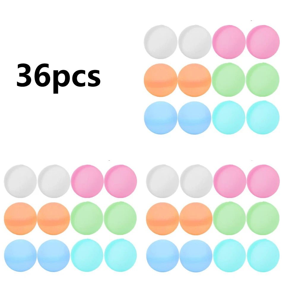 6-60P New Reusable Water Balloons Refillable Water Balloon Quick Fill Self Sealing WaterBomb Splash Balls Swimming Pool - My Store