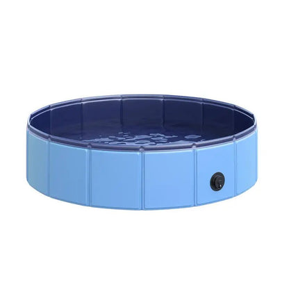 Dog Pool Foldable Pvc Basin Non-Slip Easy to Clean Diameter 80 Height 20 cm Blue - My Store